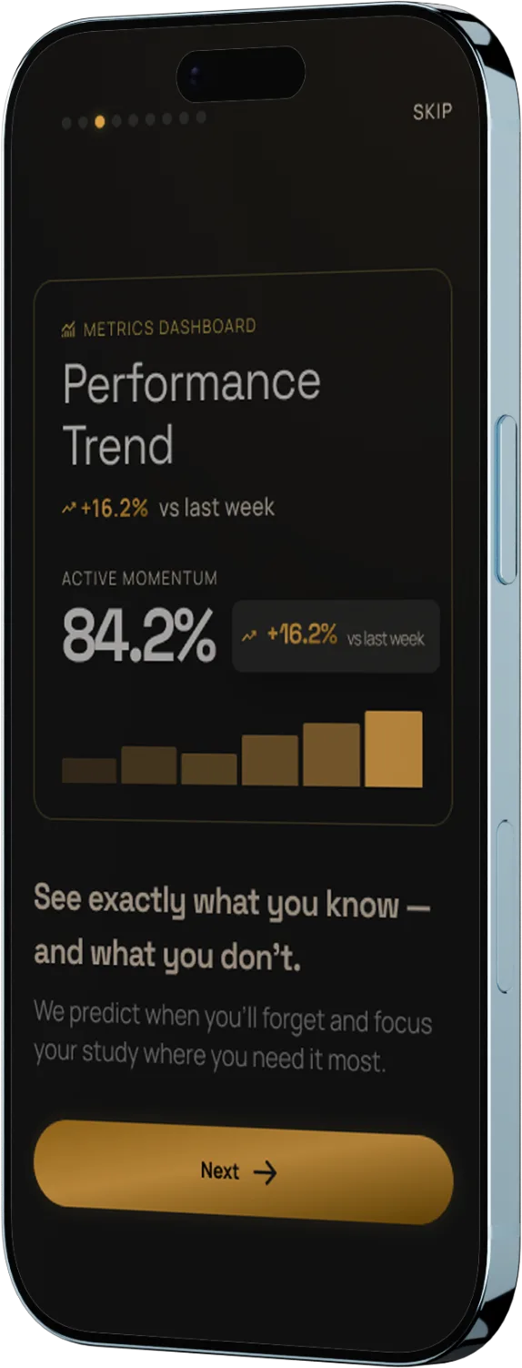 AnkiCat native mobile app on a phone, mid-review